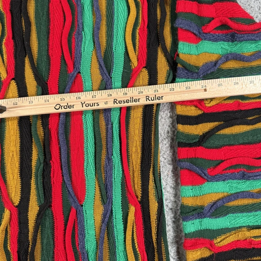 Vintage Coogi Sweater Mens Large Multicolor Australia Mercerised Hip‎ Hop 90s